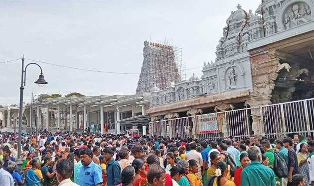 கார்த்திகை துவங்கிடுச்சு... திருச்செந்தூரில் அலைமோதும் பக்தர்கள்... 5 மணி நேரம் காத்திருந்து சாமி தரிசனம்!