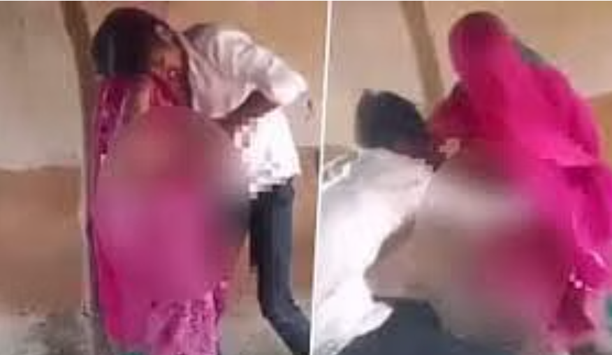 பகீர் வீடியோ... மனைவியை நிர்வாணமாக்கி ஊர்வலம் நடத்திய கணவன் !!