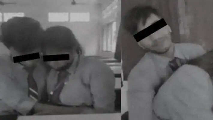 சீரழியும் இளைய சமுதாயம்!! வகுப்பறையில் கட்டிப்பிடித்து முத்தம் கொடுத்துக்கொண்ட மாணவ, மாணவியர்!!