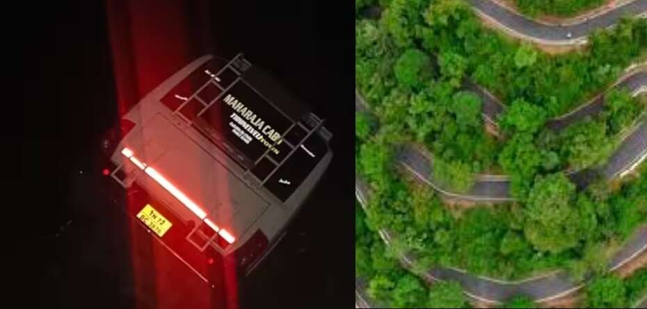 100 அடி பள்ளத்தில் பாய்ந்த வேன்.!! கோர விபத்தில் ஒருவர் பலி!! 21 பேர் படுகாயம் !!