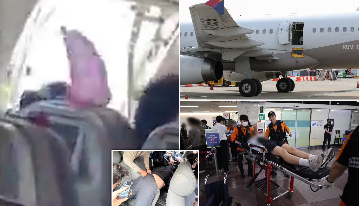 அதிர்ச்சி வீடியோ... நடுவானில் கீழே விழுந்த விமானத்தின் கதவு... அலறிய பயணிகள்!