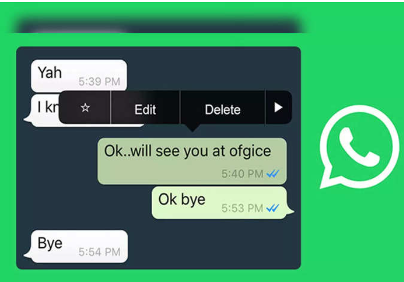 செம !! வாட்ஸ் அப்பில் எடிட் வசதி அறிமுகம்!! பயனர்கள் உற்சாகம்!!