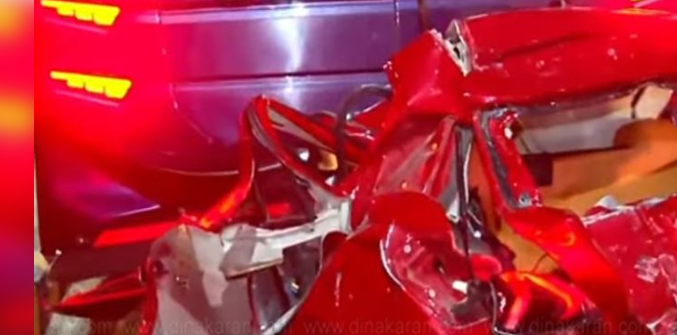 மேம்பாலத்தில் அடுத்தடுத்து மோதிக்கொண்ட 4 வாகனங்கள்... 2 பேர் பரிதாப பலி!