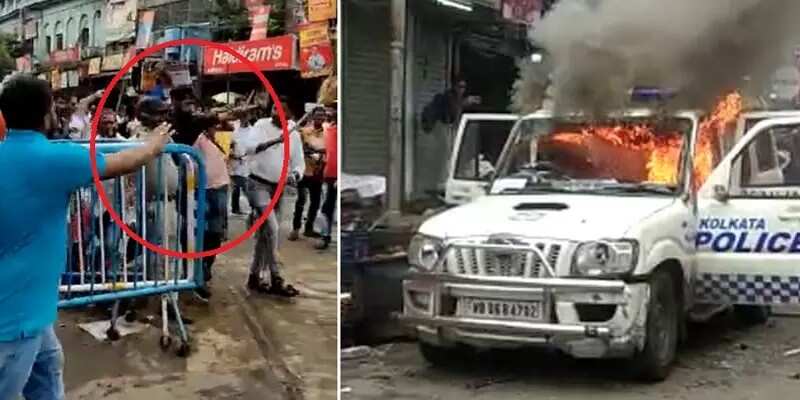 அதிர்ச்சி! பாஜக. பேரணியில் வன்முறை! காவல் உதவி ஆணையரை கொடூரமாக தாக்கும் வன்முறையாளர்கள்! வைரலாகும் வீடியோ!