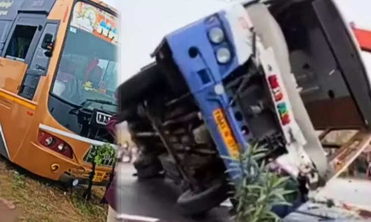 திருப்பூரில் அடுத்தடுத்து பஸ்கள் மோதல்… 20 பேர் படுகாயம்!