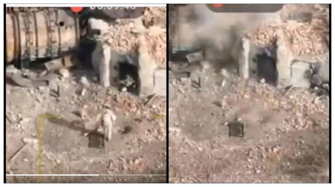 அதிர்ச்சி வீடியோ... எதிரி நாட்டு டிரோனை பதுங்கு குழிக்குள் எடுத்துச் சென்ற ரஷ்ய சிப்பாய் !