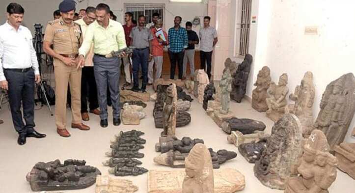 சென்னையில் பரபரப்பு.. ஒரே வீட்டில் 1,000 ஆண்டு பழமையான 55 சிலைகள் பறிமுதல்!