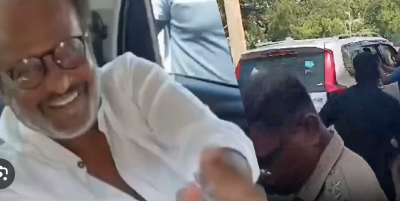 தலைவா... காரை நிறுத்தி கைகொடுத்த சூப்பர் ஸ்டார்.. வைரல் வீடியோ!!