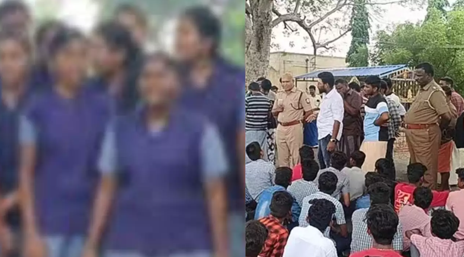 செம போதை... மாணவிகளிடம் ஆபாச பேச்சு... ஆசியரைக் கண்டித்து மாணவர்கள் போராட்டம்!