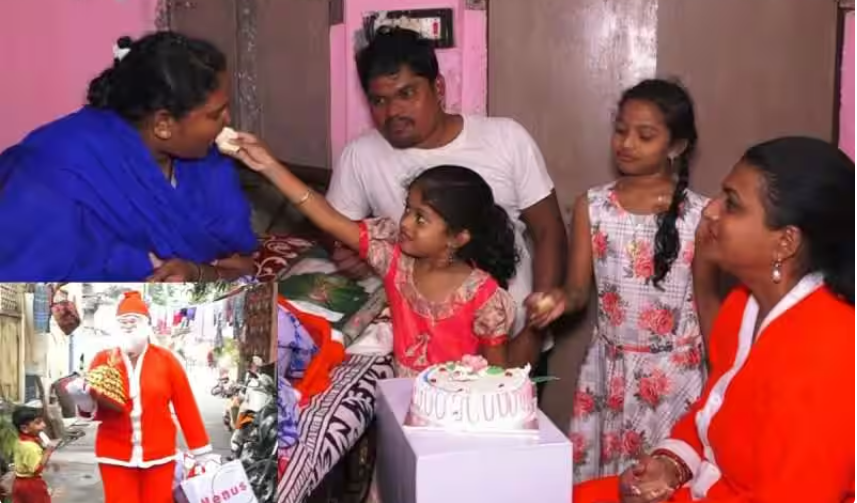 நடிகை ரோஜா நெகிழ்ச்சி... சாண்டாவாக மாறி மாற்றுத்திறனாளிக்கு ரூ2லட்சம் உதவித்தொகை.. !