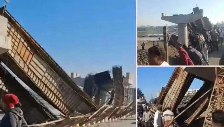 குஜராத்தில் அதிர்ச்சி... ரூ.42 கோடி செலவில் கட்டப்பட்ட பாலம் இடிந்து விழுந்து விபத்து; தொழிலாளர்கள் படுகாயம்!