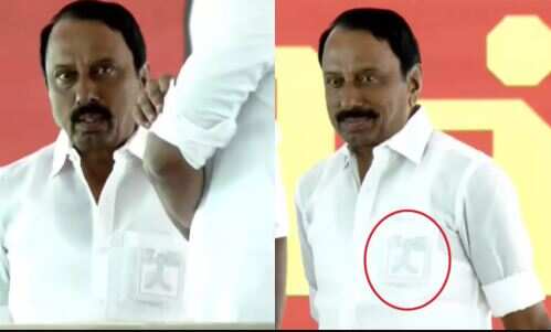 `ஜெ' இருந்த இடத்தில் விஜய்... செங்கோட்டையன் சட்டைப்பையில் மாறிய புகைப்படம்!