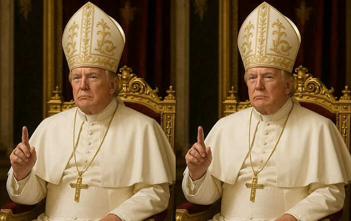 வைரலாகும் புகைப்படம்... நான் போப் ஆண்டவராக இருக்க விரும்புகிறேன்... ட்ரம்ப் போப் உடையில் ?!