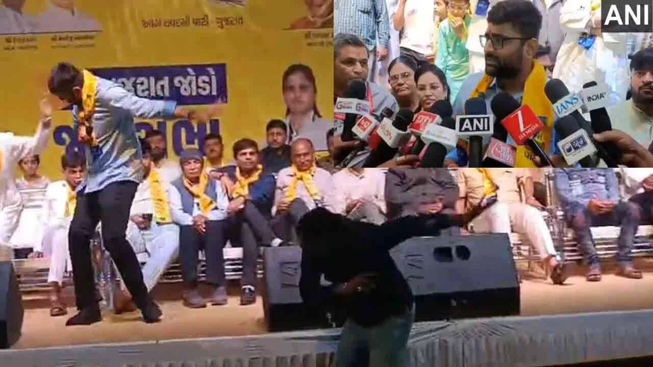 ஆம் ஆத்மி மேடையில் காலணி வீச்சு… கூட்டத்தில் சலசலப்பு!