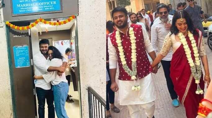 அரசியல் கட்சி தலைவருடன் பிரபல நடிகை காதல் திருமணம்.. வெளியான வீடியோ!