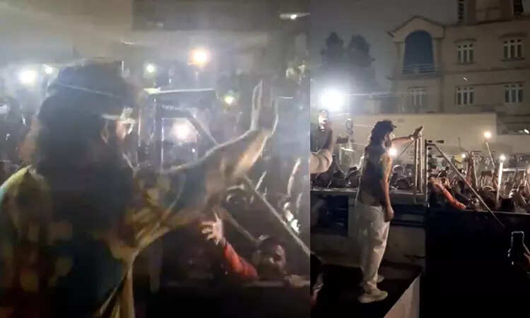 தலைவா... வைரல் வீடியோ... அல்லு அர்ஜுன் வீட்டின் முன் குவிந்த ரசிகர்கள் !